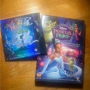 Disney’s signed Princess and the frog CD booklet and DVD
